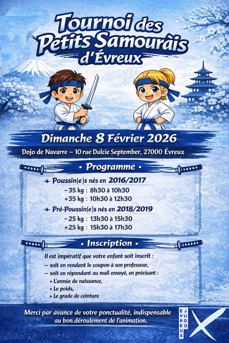 Tournoi des Petits Samouraïs au dojo de Navarre