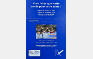 RV avec votre santé au dojo de Saint-Michel samedi 6 décembre !