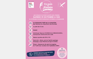 SAMEDI 31 OCTOBRE : LES FEMMES ONT RV AVEC LE SPORT-SANTÉ