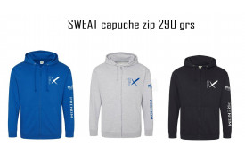 Sweat capuche zippé 290 gr  Adulte